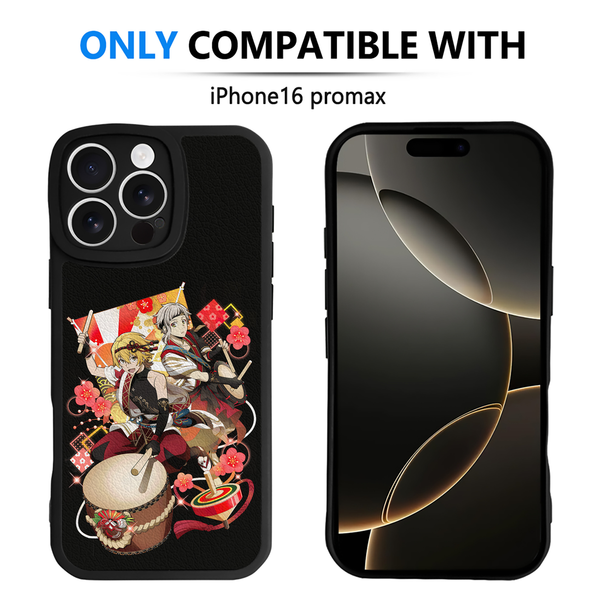 （画像用） 文豪ストレイドッグス Bungo Stray Dogs 【iPhone 16シリーズ対応】シリコンスマホケース（レザー調） 材質：シリコン